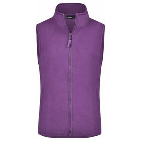 James & Nicholson - Damen Microfleece Weste JN048, purpur, Größe L