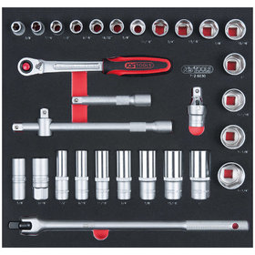 KSTOOLS® - SCS 1/2" Steckschlüssel-Satz, 30-teilig in 2/3 Systemeinlage