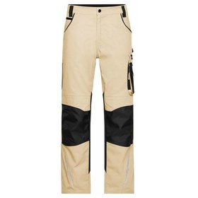 James & Nicholson - Workwear Bundhose CORDURA® JN832, stein-grau/schwarz, Größe 46