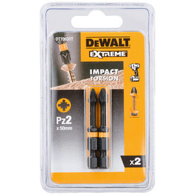 DeWALT - Torsion Bit schlagfest PZ2 50mm, 2 Stück