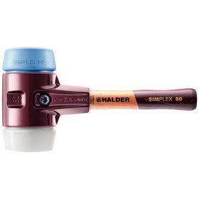 HALDER - SIMPLEX-Schonhammer, TPE-soft / Superplastik, mit Tempergussgehäuse und hochwertigem extra kurzen Holzstiel  3017.082