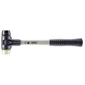 HALDER - SIMPLEX-Schonhammer, Gummikomposition / Nylon, mit verstärktem Tempergussgehäuse und Fiberglasstiel | D=30 mm | 3728.030