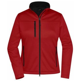 James & Nicholson - Damen Softshell Jacke Recycled Polyester JN1171, rot, Größe XL