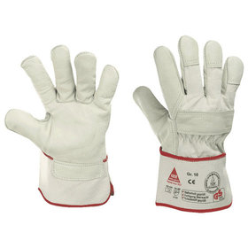 Hase Safety Gloves - Schutzhandschuh Crown II, Kategorie II, Rindnarbenleder, 290 mm, Größe 10