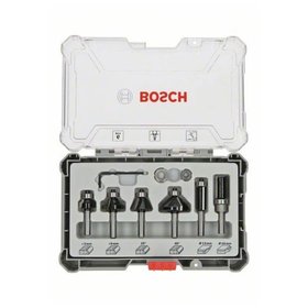 Bosch - 6-teiliges Rand- und Kantenfräser-Set, 8-mm-Schaft. Für Handfräsen (2607017469)