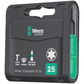Wera® - Bit-Box 15 Impaktor T25x 25mm 15er Box