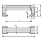 KIPP - ROHRGRIFF A=180, L=230, H=80, PVC SCHWARZ, KOMP:POLYAMID SCHWARZ, D=8,5