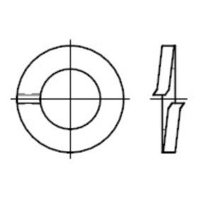 Federringe DIN 127 Form A Federstahl feuerverzinkt für M12