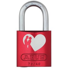 ABUS - AV-Vorhangschloss, LoveLock 6 72/40 Lock-Tag, Aluminium rot