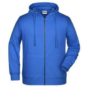 James & Nicholson - Herren Hoody Sweatjacke 8026, kobalt-blau, Größe S