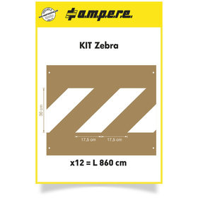 a.m.p.e.r.e® - Schablonen KIT Zebra -12 Schablonen