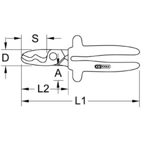 KSTOOLS® - 1000V Zwei-Schneiden-Kabelschere, 200mm