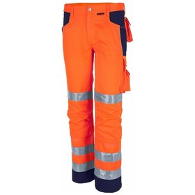 qualitex® - Bundhose "PRO WS" warnorange/marine, Größe 52