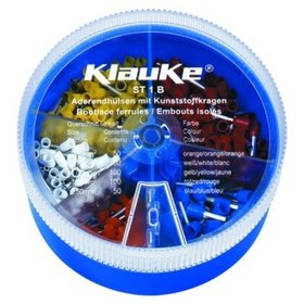 Klauke® - Sortimentskasten 400 Stück Isolierte Aderendhülsen 0,5 - 2,5mm²