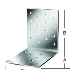 Vormann - Lochplattenwinkel Stahl sendverz. 60 x 60 x 40mm