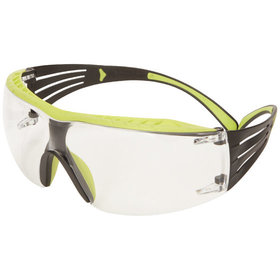 3M™ - SecureFit™ 400X Schutzbrille, grün/schwarze Bügel, robuste Antikratz-Beschichtung (K), transparente Scheibe, SF401XRAS-GRN-EU, 20 pro Packung