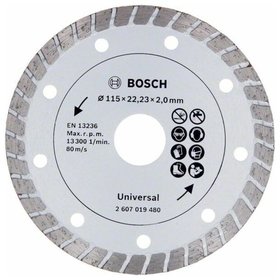 Bosch - Diamanttrennscheibe Turbo, Durchmesser: 115mm (2607019480)