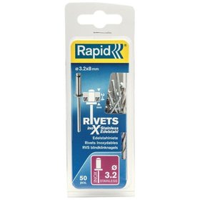 Rapid® - Blindniete rostfrei ø3,2 x 8mm incl. Bohrer 50er Pack, 5000393
