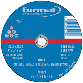 FORMAT - Schruppscheibe gekröpft für V2A 115x6mm