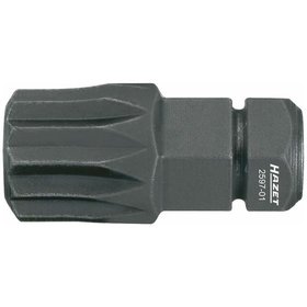 HAZET - Bit 2597-02, Sechskant massiv 8 (5/16"), Innen Vielzahn Profil XZN M10