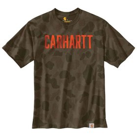 carhartt® - Herren T-Shirt WORKWEAR CAMO BLOCK LOGO S/S T-SHIRT, tarmac/duck camo, Größe S