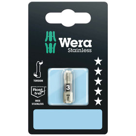 Wera® - Bit Kreuzschlitz Pozidriv 3855/1 TS SB PZ 3 rostfrei 6,3mm / 1/4" PZ3x25mm SB