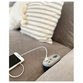 brennenstuhl® - estilo Sofa-Steckdose mit USB-Ladefunktion (1x Euro-Steckdose und 2x USB-Charger, Steckdosenleiste mit Halteschiene) anthrazit/grau 