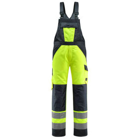 MASCOT® - Gosford Latzhose mit Knietaschen - SAFE LIGHT - hi-vis Gelb/Schwarzblau, Gr. 82C50