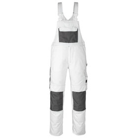 MASCOT® - Orense Latzhose mit Knietaschen HARDWEAR, Weiß, Größe 76C46