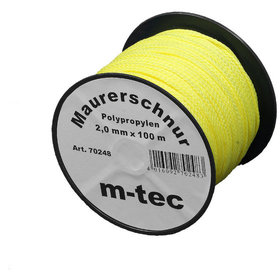 Lot-Maurerschnur 2,0mm gelb-fluoreszierend, 100m