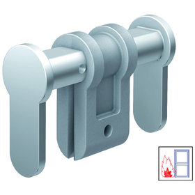 BASI - Universal-Blindzylinder - BZU 100, individuell einstellbar, Matt vernickelt, für FH-Türen zugelassen, Einstellbereich: 50 - 84 mm