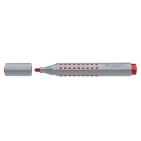 Faber-Castell - Flipchartmarker GRIP, 3mm, rot, Rundspitze, 153621