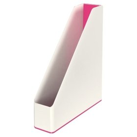 LEITZ® - Stehsammler WOW 53621023 DIN A4 Polystyrol weiß/pink