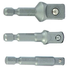 PROJAHN - 1/4" Bit Adapter Set 3-teilig Länge 50mm für Stecknüsse 1/4", 3/8", 1/2"