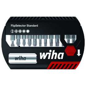 Wiha® - Bit Set FlipSelector Standard 25mm gemischt 13-teilig 1/4" mit Gürtelclip