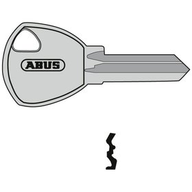 ABUS - Schlüsselrohling, 65/50+60, 64TI/50+60, halbrund, Messing neusilber