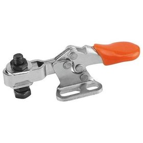 KIPP - SCHNELLSPANNER MINI STAHL, FUß WAAGRECHT, KOMP:KUNSTSTOFF, ORANGE, M=M05X20