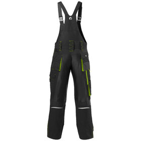 FORTIS - Latzhose 24, schwarz/limegreen, Größe 50