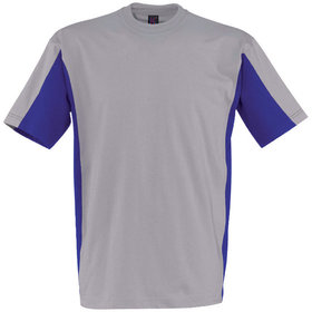 Kübler - T-Shirt 5020 mittel-grau/korn-blau, Größe M
