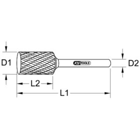 KSTOOLS® - HM Zylinder-Frässtift Form A ohne Stirnverzahnung, 3mm