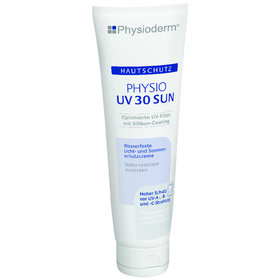 Physioderm® - PHYSIO UV 30 SUN Hautschutzcreme parfümiert, wasserfest, LSF 30, 100ml Tube