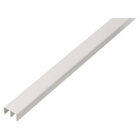 Alberts - Führungsschienenprofil oben, PVC weiß, Lxlichte BxH 1000 x 6,5 x 10 mm