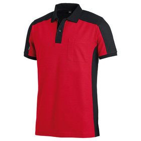 FHB - Polo-Shirt KONRAD rot/schwarz, Größe 3XL