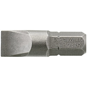 STAHLWILLE® - Bit-Schraubendrehereinsatz 0,8 x 4,0mm Außen-6kant C 6,3mm L.25mm