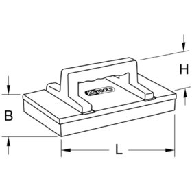 KSTOOLS® - Holz-Reibebrett, rechteckig mit Schwamm, 140x250mm