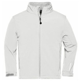 James & Nicholson - Kinder Softshell Jacke JN135K, weiß, Größe XL