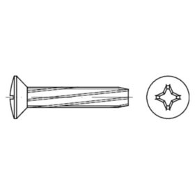 Gewindeschneid-Schraube DIN 7516 E -H Stahl galvanisch verzinkt M5 x 20mm