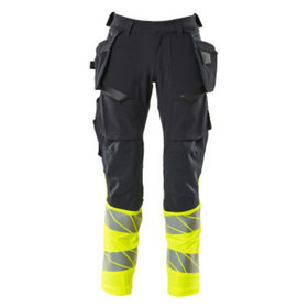 MASCOT® - Hose mit Hängetaschen ACCELERATE SAFE, Schwarzblau/hi-vis Gelb, Größe 76C48