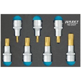 HAZET - Steckschlüssel-Einsätze-Satz 163-243/7, 1/2", für XZN M6-M18, 7-teilig