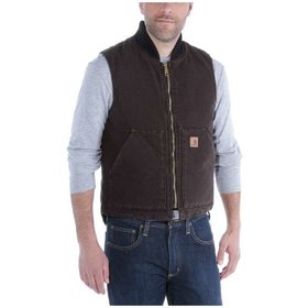 carhartt® - Herren Weste SANDSTONE ARCTIC VEST, dark brown, Größe 3XL